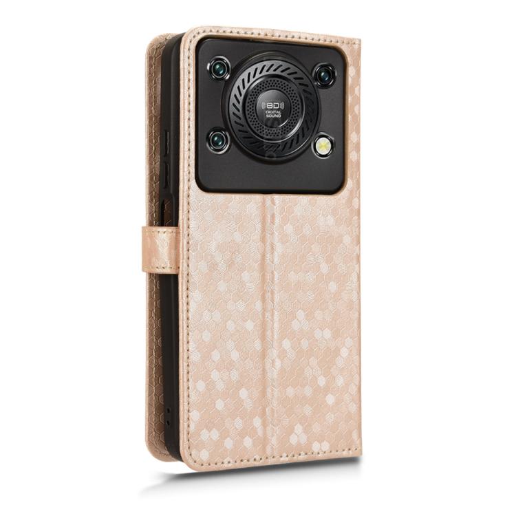 For Oukitel C60 / C60 Pro Honeycomb Dot Texture Leather Phone Case