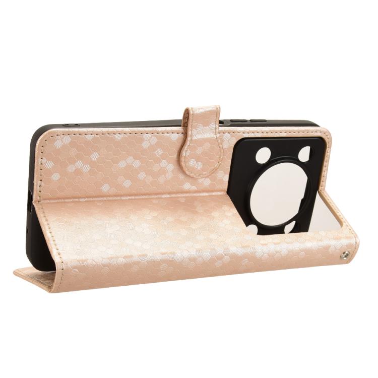 For Oukitel C60 / C60 Pro Honeycomb Dot Texture Leather Phone Case