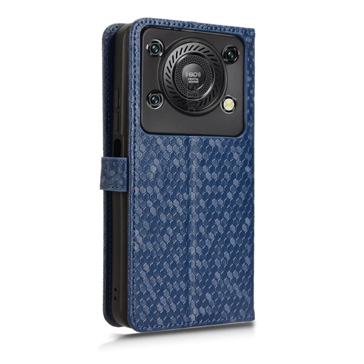 For Oukitel C60 / C60 Pro Honeycomb Dot Texture Leather Phone Case