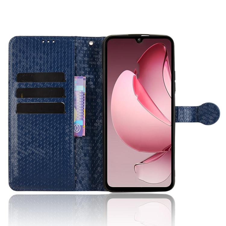 For Oukitel C60 / C60 Pro Honeycomb Dot Texture Leather Phone Case