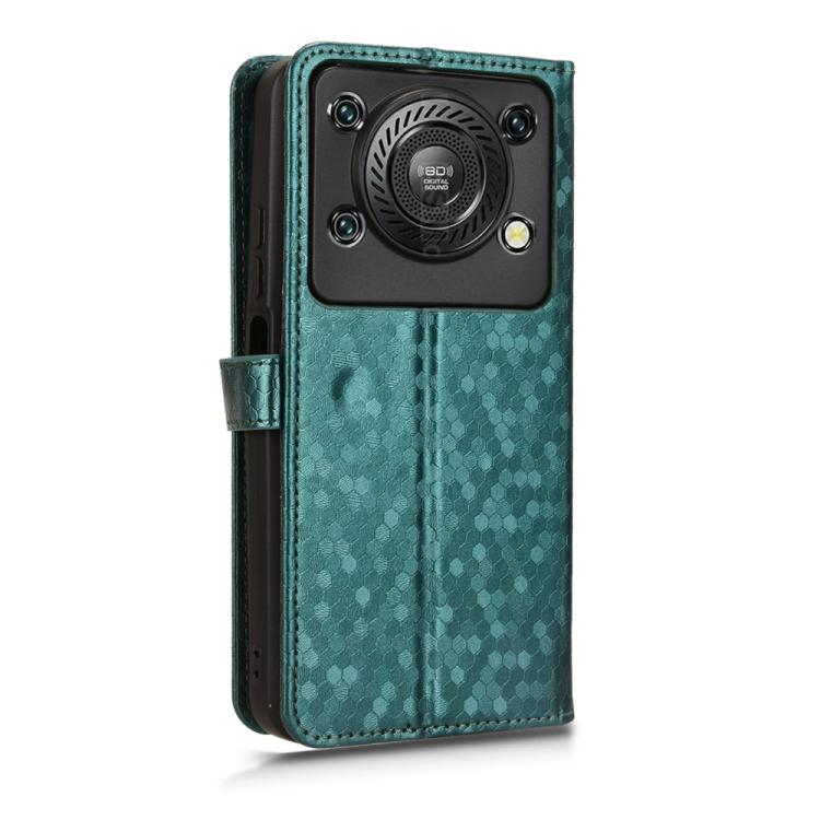 For Oukitel C60 / C60 Pro Honeycomb Dot Texture Leather Phone Case