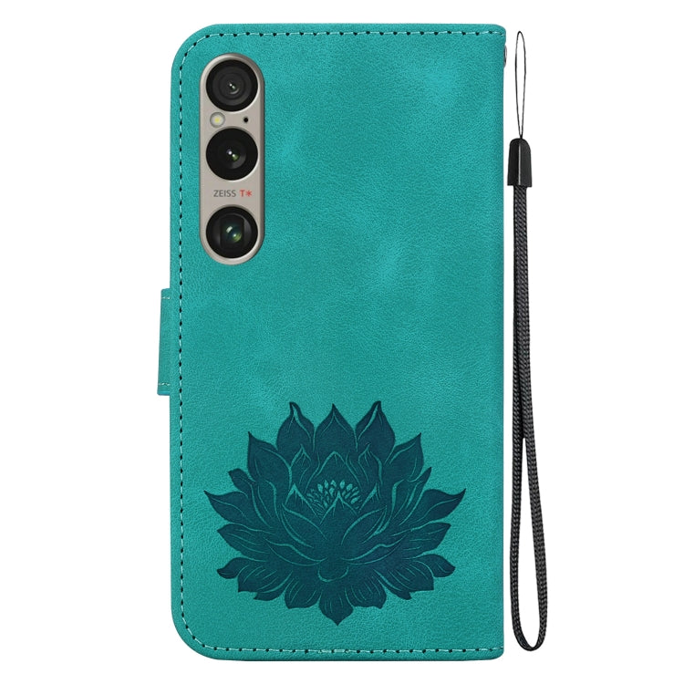 For Sony Xperia 1 VI Lotus Embossed Leather Phone Case