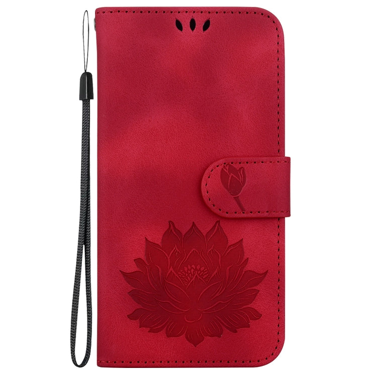 For Sony Xperia 10 VI Lotus Embossed Leather Phone Case