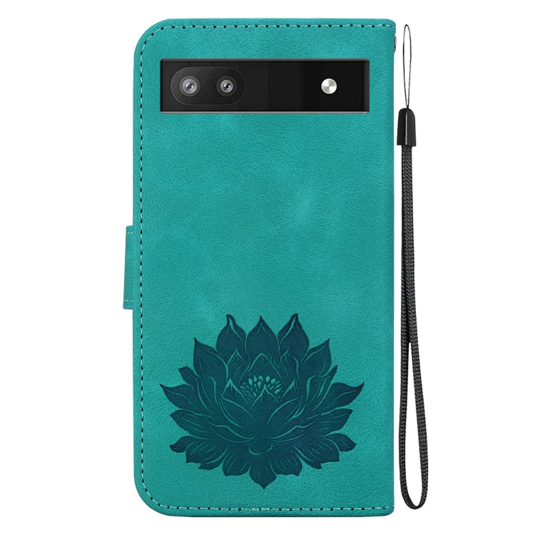 For Google Pixel 6a Lotus Embossed Leather Phone Case
