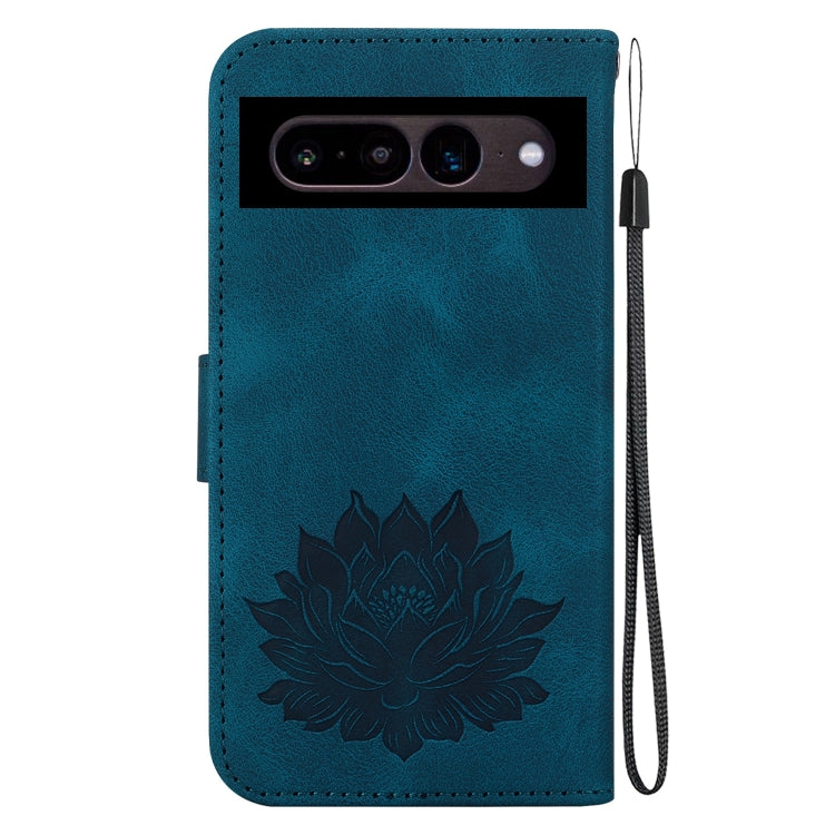 For Google Pixel 7 Lotus Embossed Leather Phone Case