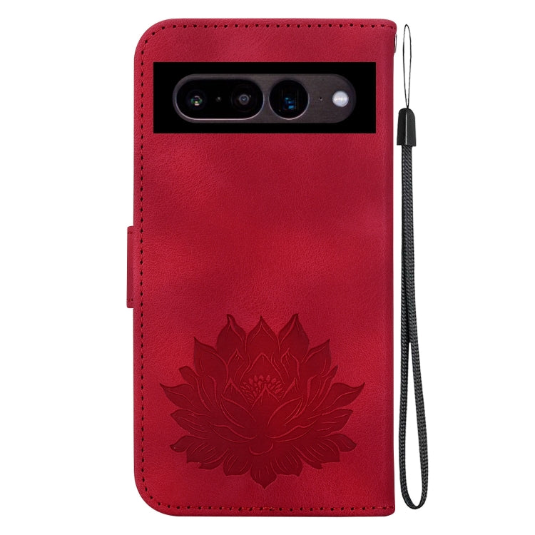 For Google Pixel 7 Lotus Embossed Leather Phone Case