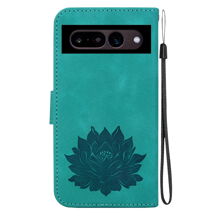 For Google Pixel 7 Lotus Embossed Leather Phone Case