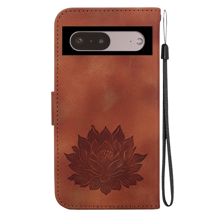 For Google Pixel 7 Pro Lotus Embossed Leather Phone Case