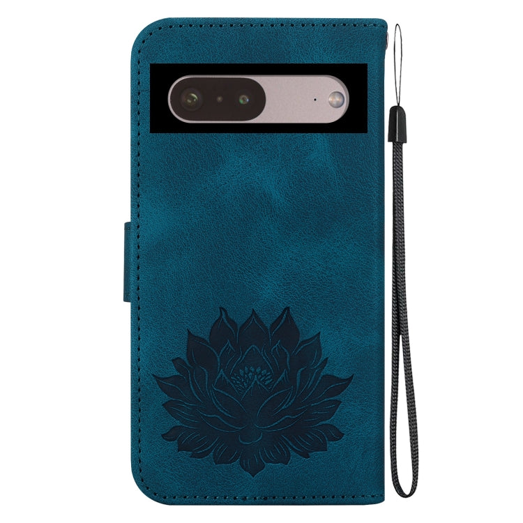 For Google Pixel 7 Pro Lotus Embossed Leather Phone Case
