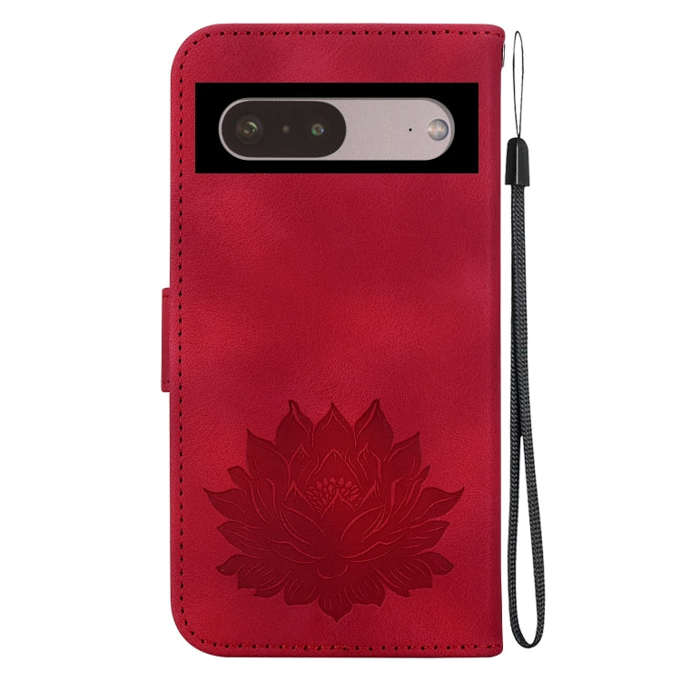 For Google Pixel 7 Pro Lotus Embossed Leather Phone Case