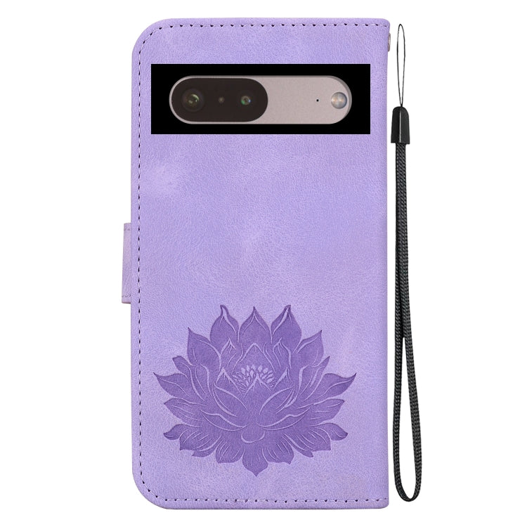 For Google Pixel 7 Pro Lotus Embossed Leather Phone Case