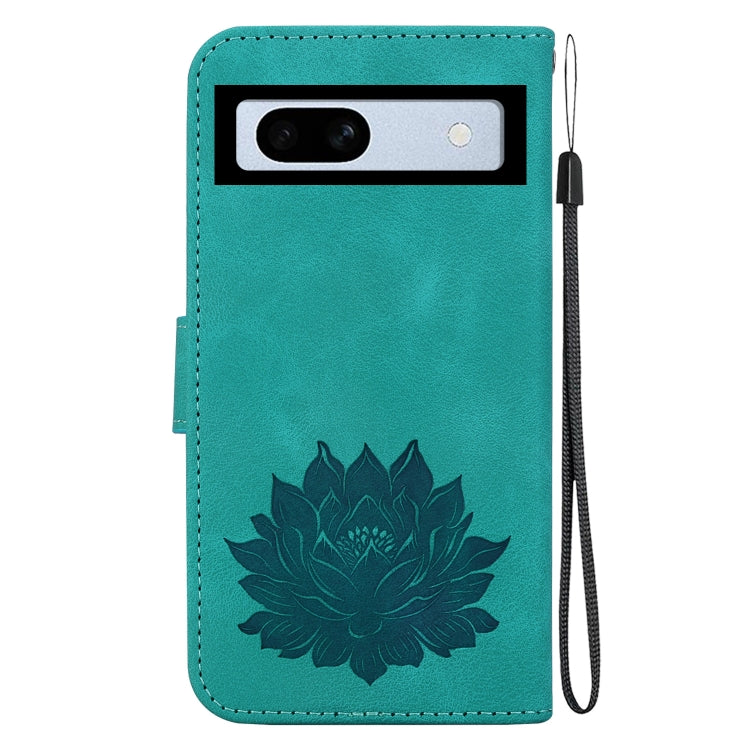 For Google Pixel 7a Lotus Embossed Leather Phone Case