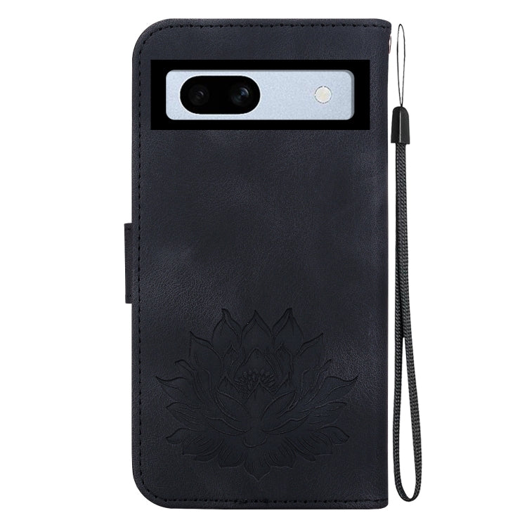 For Google Pixel 7a Lotus Embossed Leather Phone Case