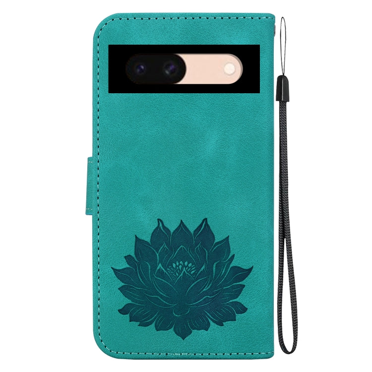 For Google Pixel 8a Lotus Embossed Leather Phone Case