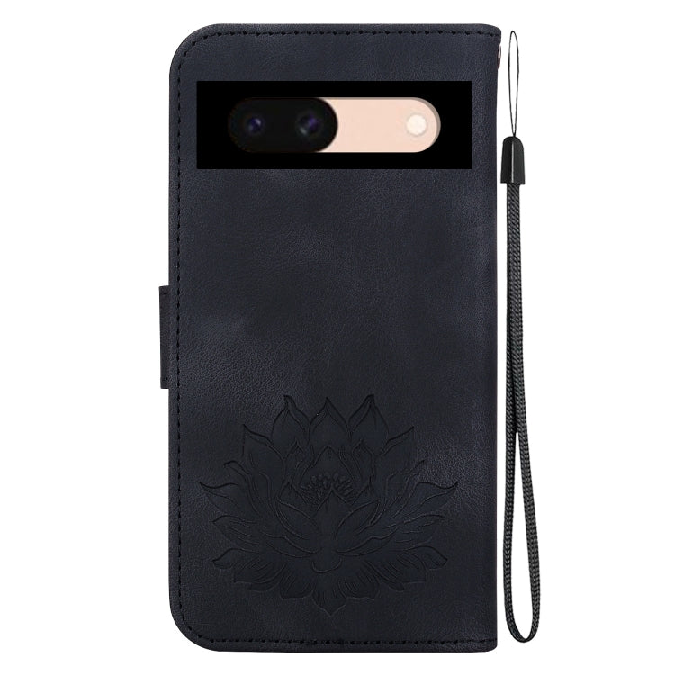 For Google Pixel 8a Lotus Embossed Leather Phone Case