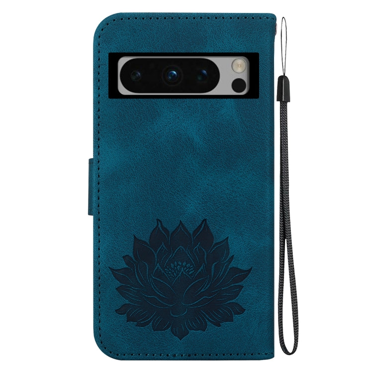 For Google Pixel 8 Pro Lotus Embossed Leather Phone Case
