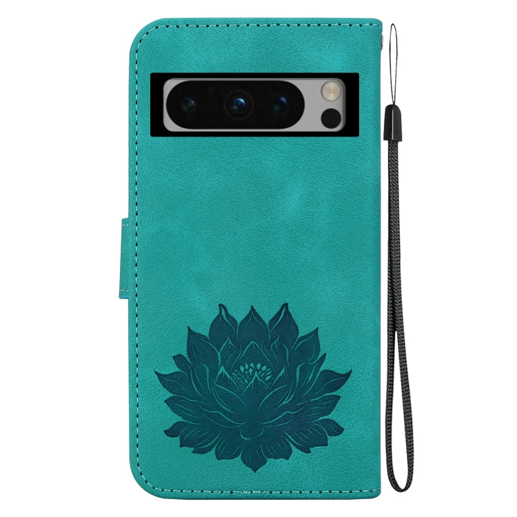 For Google Pixel 8 Pro Lotus Embossed Leather Phone Case