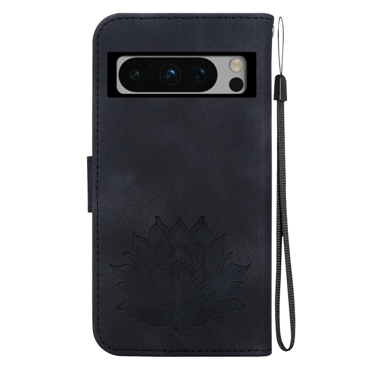 For Google Pixel 8 Pro Lotus Embossed Leather Phone Case