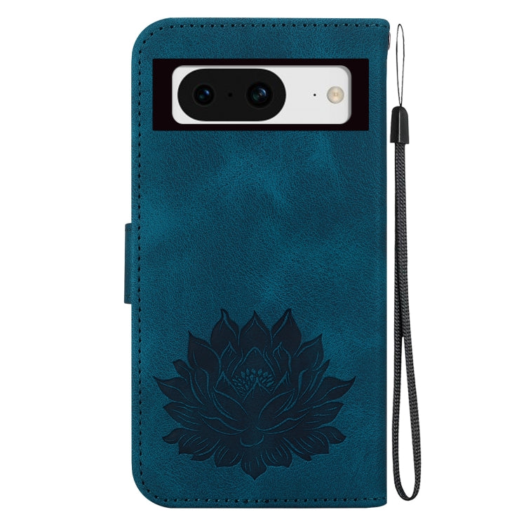For Google Pixel 8 Lotus Embossed Leather Phone Case