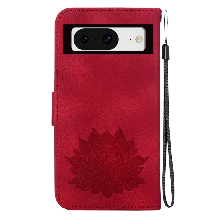 For Google Pixel 8 Lotus Embossed Leather Phone Case