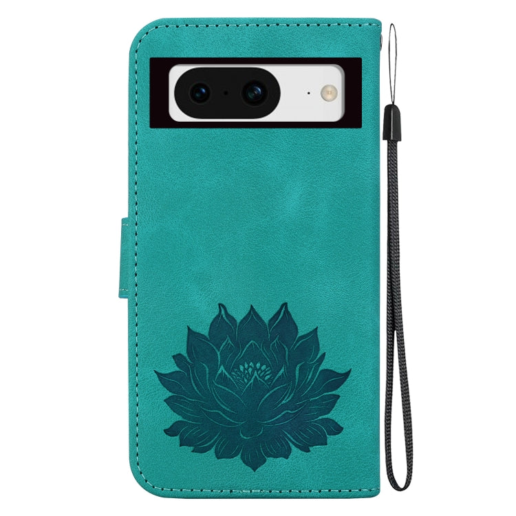 For Google Pixel 8 Lotus Embossed Leather Phone Case