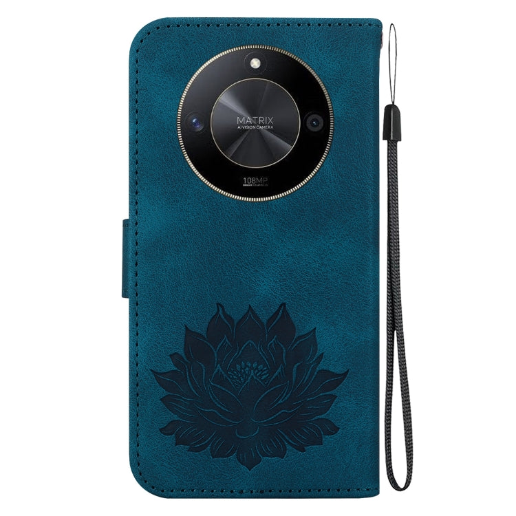 For Honor X9b / Magic6 Lite Lotus Embossed Leather Phone Case