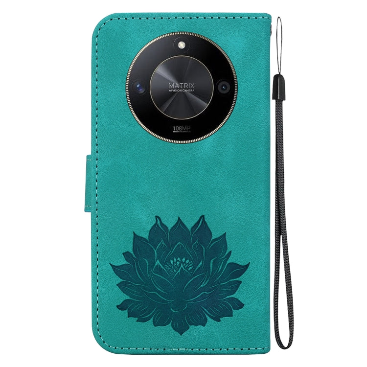 For Honor X9b / Magic6 Lite Lotus Embossed Leather Phone Case