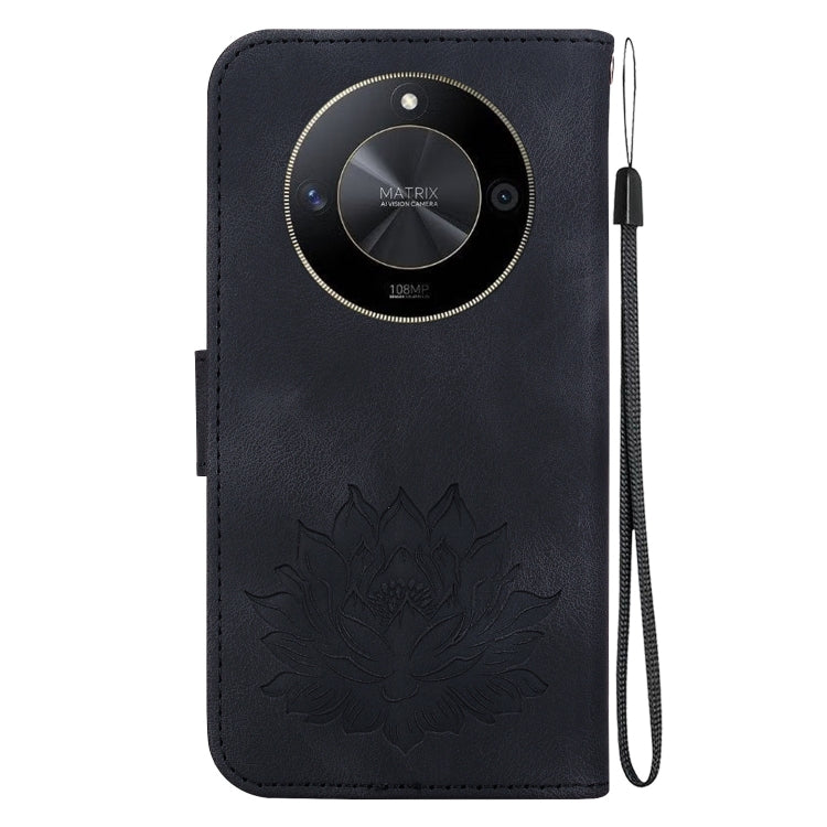 For Honor X9b / Magic6 Lite Lotus Embossed Leather Phone Case
