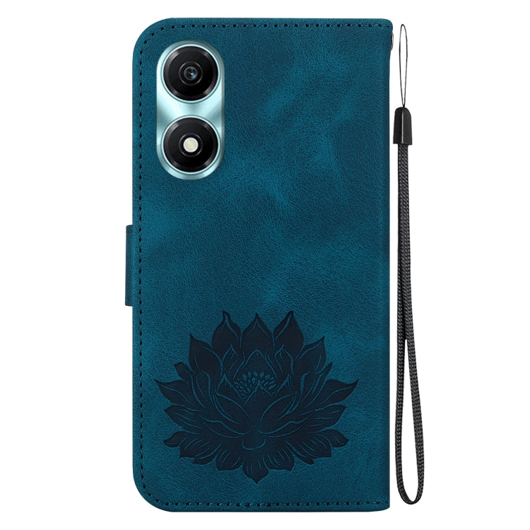 For Honor X5 Plus / Play 40C Lotus Embossed Leather Phone Case