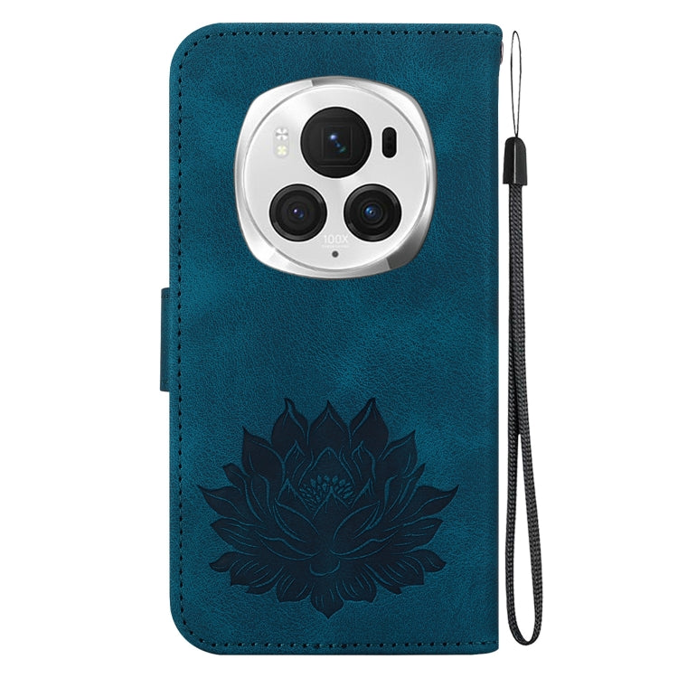 For Honor Magic6 Pro Lotus Embossed Leather Phone Case