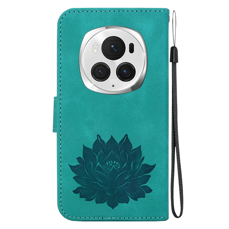 For Honor Magic6 Pro Lotus Embossed Leather Phone Case