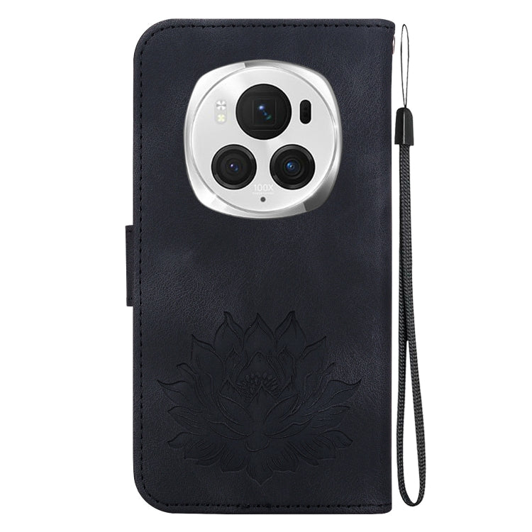 For Honor Magic6 Pro Lotus Embossed Leather Phone Case