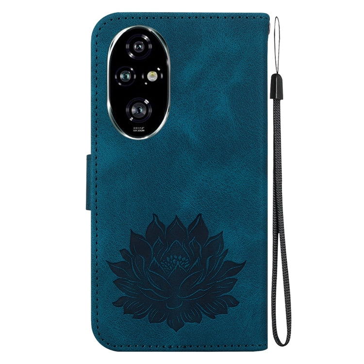 For Honor 200 Pro Lotus Embossed Leather Phone Case