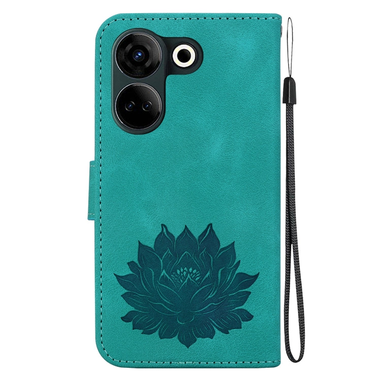 For Tecno Camon 20 / Camon 20 Pro 4G Lotus Embossed Leather Phone Case