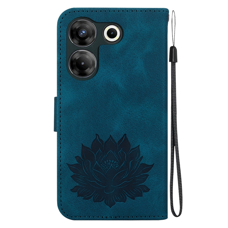 For Tecno Camon 20 Pro 5G Lotus Embossed Leather Phone Case