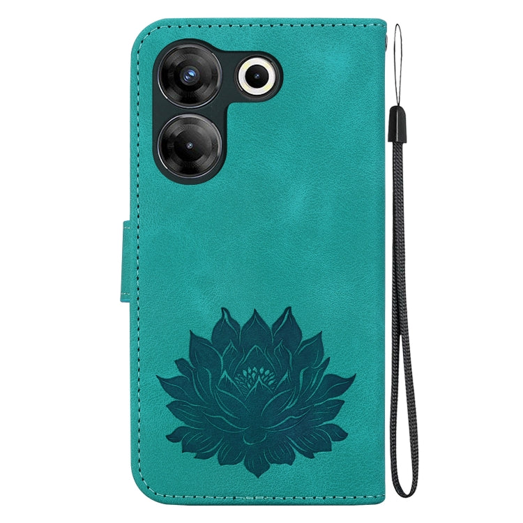 For Tecno Camon 20 Pro 5G Lotus Embossed Leather Phone Case