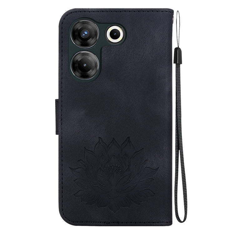 For Tecno Camon 20 Pro 5G Lotus Embossed Leather Phone Case