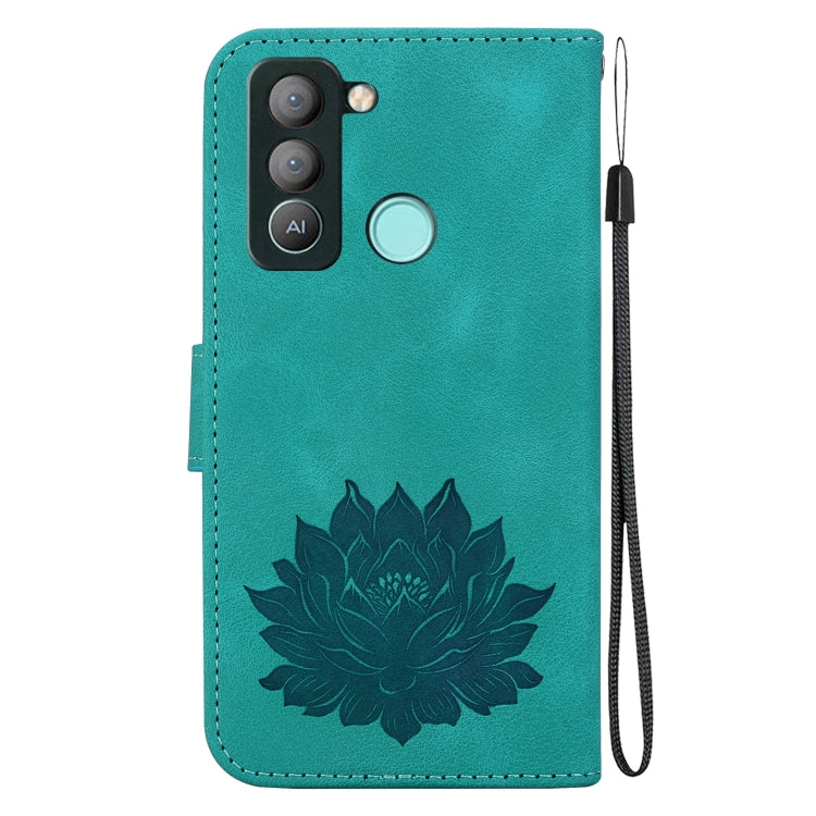 For Tecno Pop 5 LTE Lotus Embossed Leather Phone Case