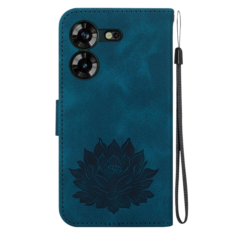 For Tecno Pova 5 Lotus Embossed Leather Phone Case