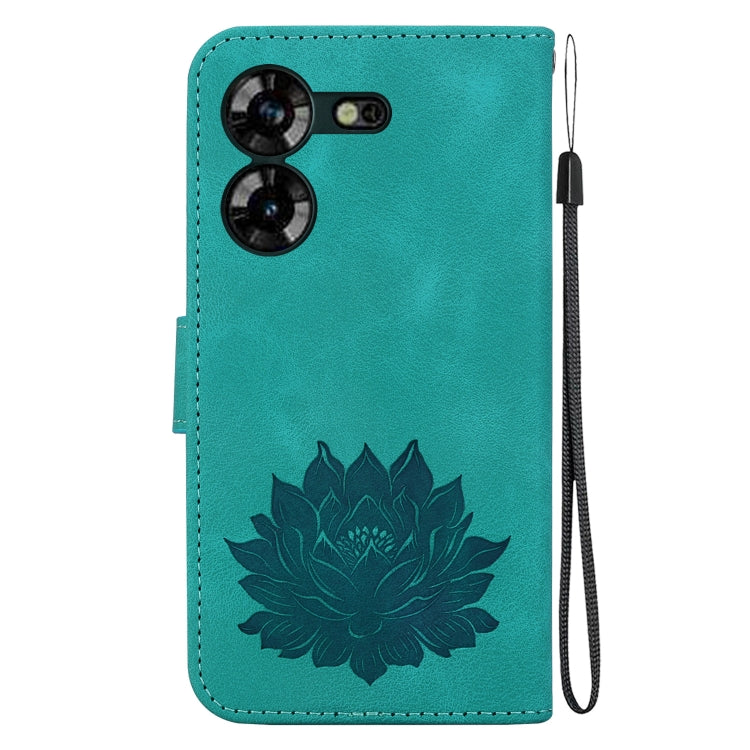For Tecno Pova 5 Lotus Embossed Leather Phone Case