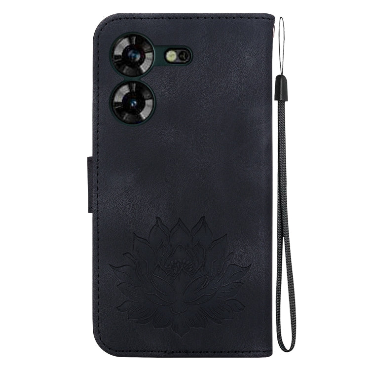 For Tecno Pova 5 Lotus Embossed Leather Phone Case