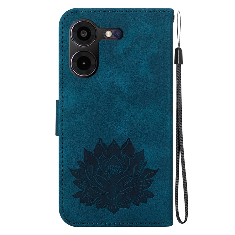 For Tecno Pova 5 Pro Lotus Embossed Leather Phone Case