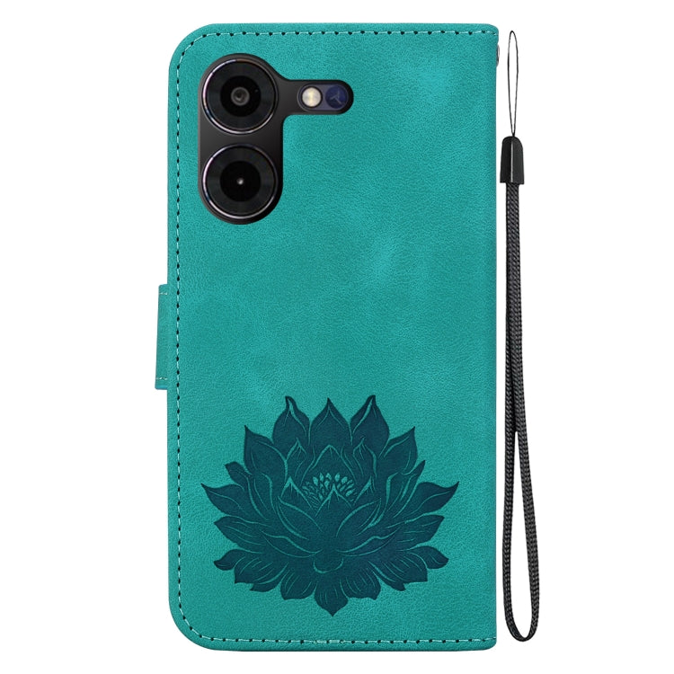 For Tecno Pova 5 Pro Lotus Embossed Leather Phone Case