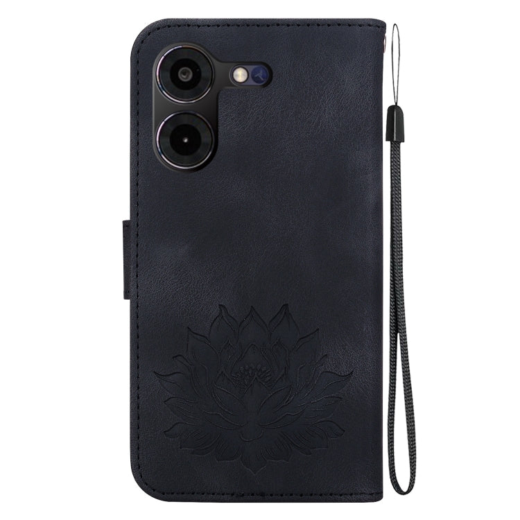 For Tecno Pova 5 Pro Lotus Embossed Leather Phone Case