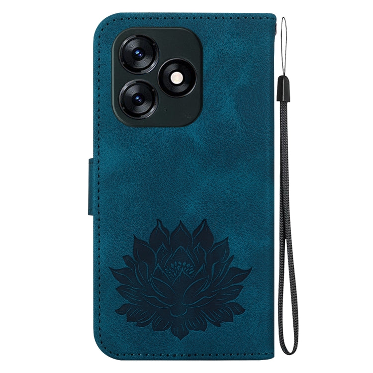 For Tecno Spark 10 4G / Spark 10C Lotus Embossed Leather Phone Case