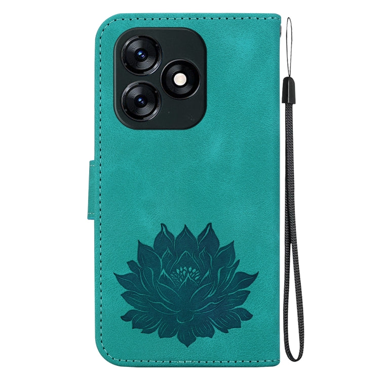 For Tecno Spark 10 4G / Spark 10C Lotus Embossed Leather Phone Case