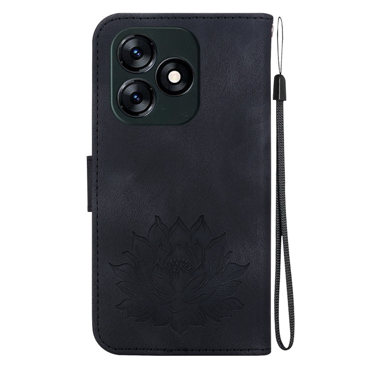 For Tecno Spark 10 4G / Spark 10C Lotus Embossed Leather Phone Case