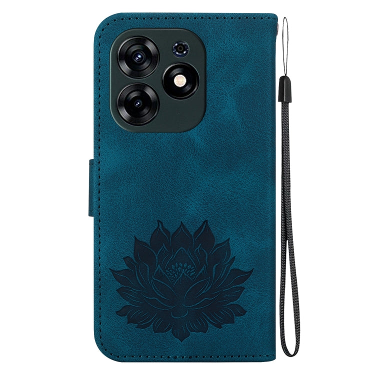 For Tecno Spark 10 Pro Lotus Embossed Leather Phone Case