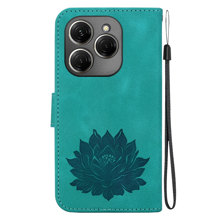 For Tecno Spark 20 Pro Lotus Embossed Leather Phone Case