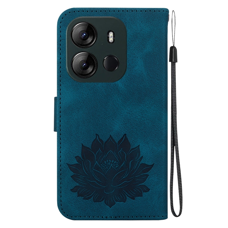 For Tecno Spark Go 2023 / Pop 7 Pro Lotus Embossed Leather Phone Case